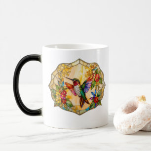 Tasse en céramique vibrante colibri verre teinté