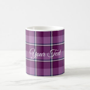 Tasse en céramique violet et carreaux rose tendanc
