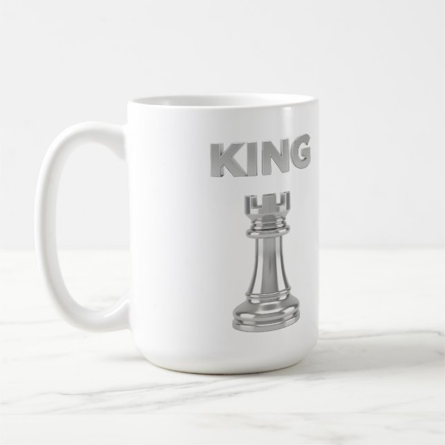 Tasse en filigramme Silver King & Pawn – Échiquier (Gauche)