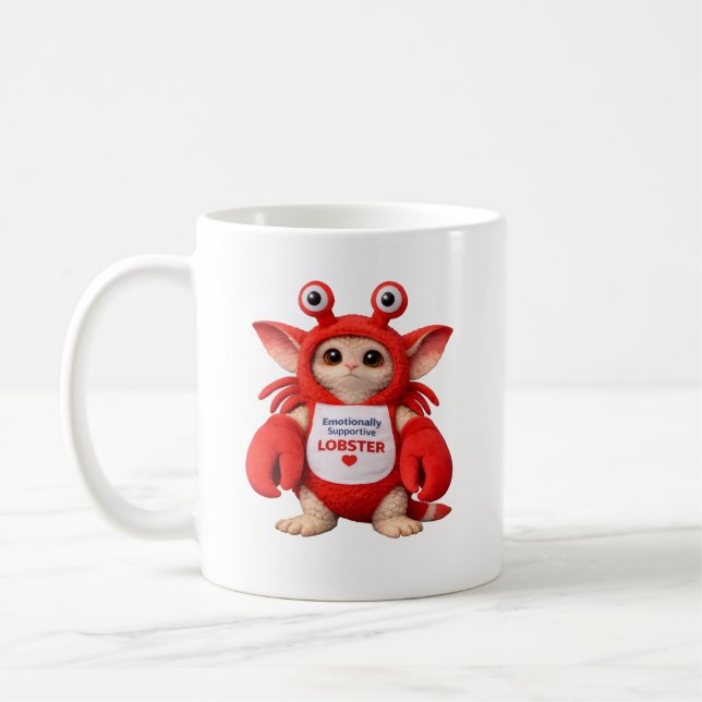 Tasse en forme de homard émotionnellement solidair (Gauche)