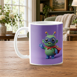 Tasse en forme de super héros alien mignon en argi