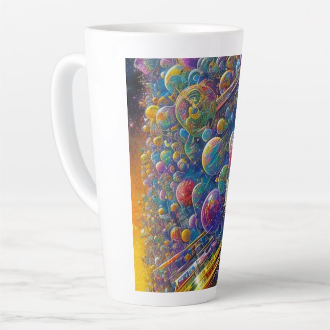 Tasse en latte de la course spatiale (Angle gauche)