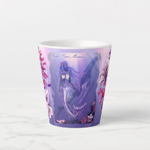 Tasse en latte de sirène violette