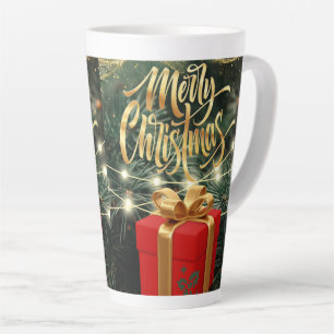 tasse en latte de style chrismast