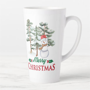 tasse en latte de style chrismast