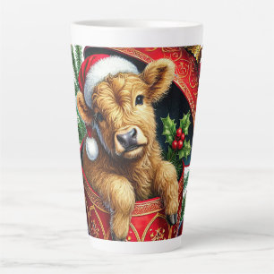 Tasse en latte de vache de Noël Highland