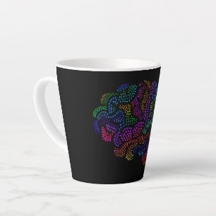 Tasse en latte du cerveau tachetée