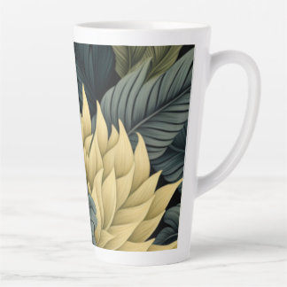Tasse en latte - Tasse haute avec design floral