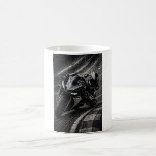 Tasse en mosaïque d'art Superbike de course monoch