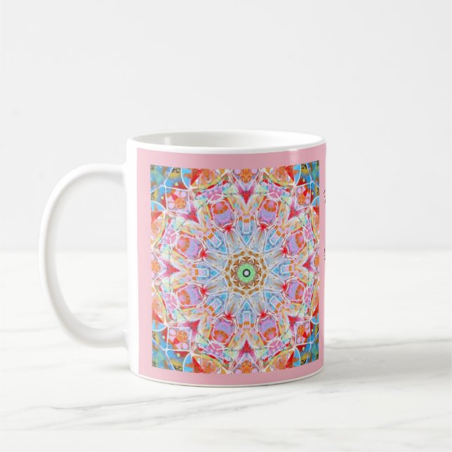 Tasse en pastel colorée de mandala avec Julian de (Gauche)