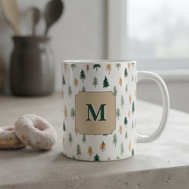 Tasse en pin personnalisée avec initiale | Monogra (Créateur téléchargé)