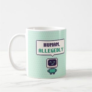 Tasse en pixels de l'IA prétendument drôle pour hu