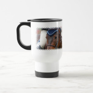 Tasse en plastique de voyage de profil de cheval