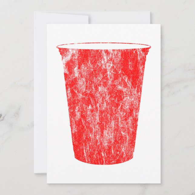 tasse en plastique rouge (Devant)