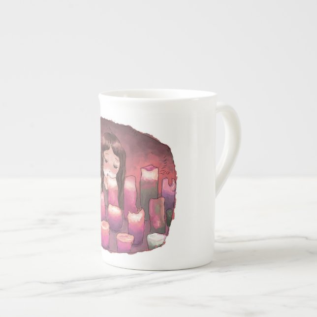 TASSE EN PORCELAINE さ く に な じ (Devant droit)