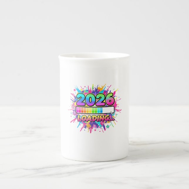 Tasse En Porcelaine 2026 Loading... Progress Bar Sticker (Devant)
