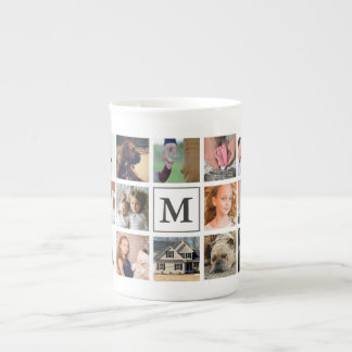 Tasse En Porcelaine 20 monogramme moderne du collage | de photo