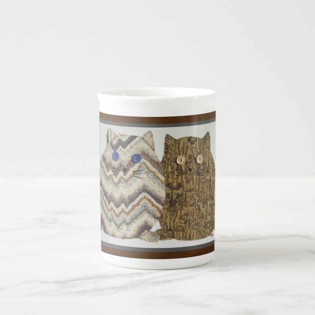 Tasse En Porcelaine 2 Fat Cats #1 (Devant)