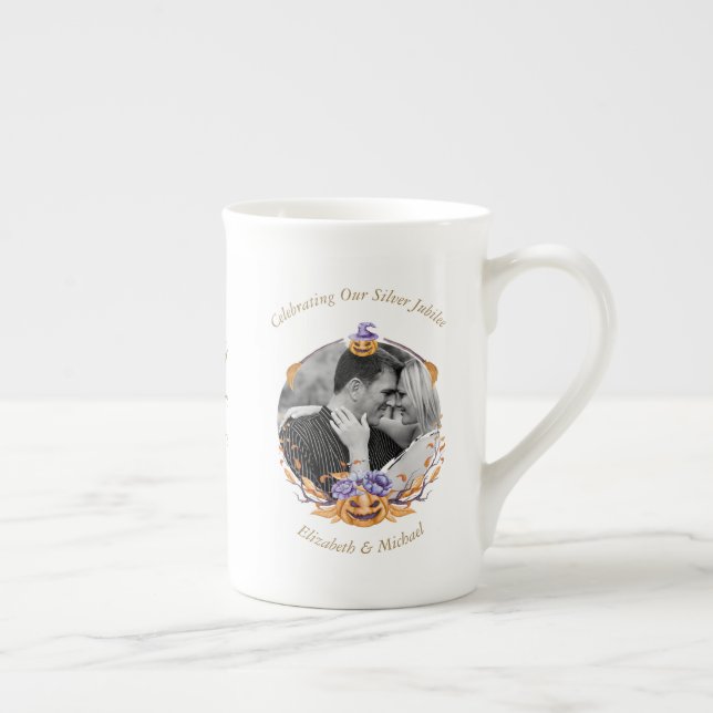 Tasse En Porcelaine 2 x Mariage photo Anniversaire TOUTES LES ANNÉES H (Droite)