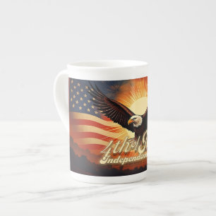 Tasse En Porcelaine 4 juillet – Hommage majestueux à l'aigle et aux fe