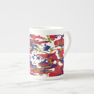 Tasse En Porcelaine 4 juillet, Jour de l'Indépendance, Or camouflage