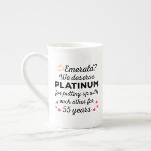 Tasse En Porcelaine 55e anniversaire du Mariage I - Emerald Funny Coup