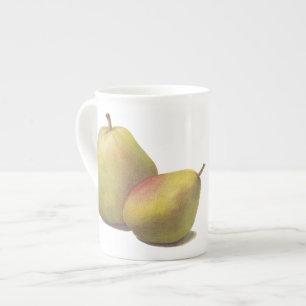 Tasse En Porcelaine 5 poires vintages illustrées