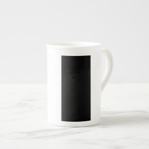 Tasse En Porcelaine À moitié noir et personnaliser moyenne à moiti