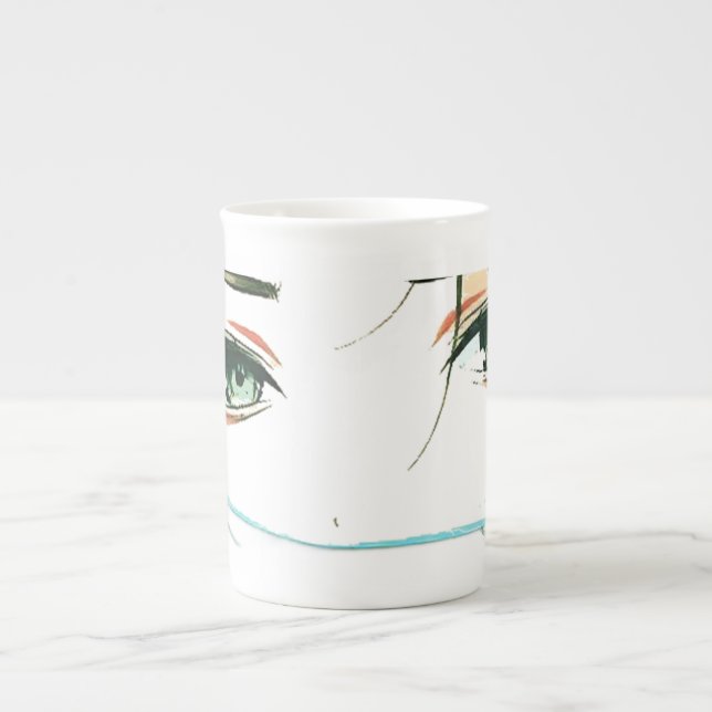 Tasse En Porcelaine abstract women face (Devant)