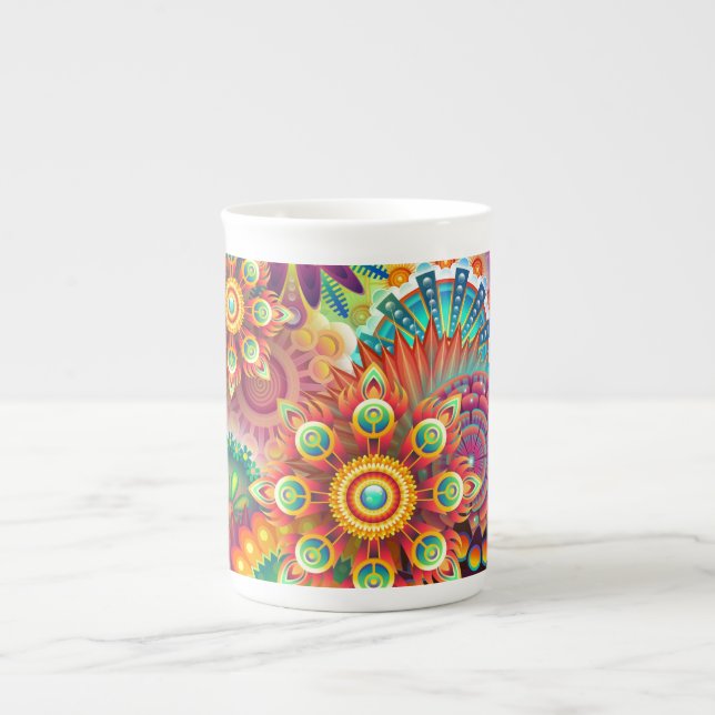 Tasse En Porcelaine Abstrait dynamique (Devant)