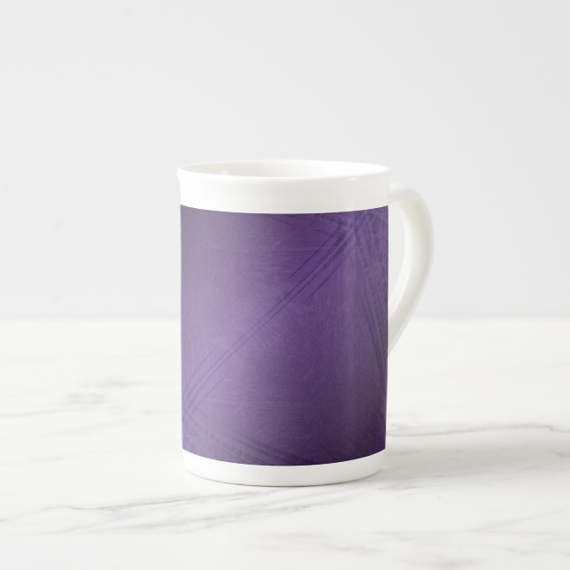 Tasse En Porcelaine Acceptation | Motif Boho violet écectique (Devant droit)