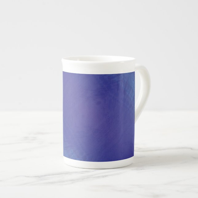 Tasse En Porcelaine Acceptation | Motif de Blue Indigo Violet Shibori (Devant droit)