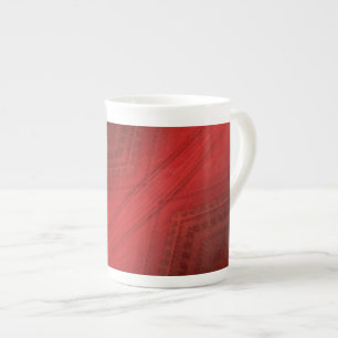 Tasse En Porcelaine Acceptation   Motif de Boho Eclectique Rouge