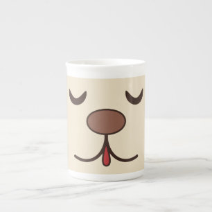 Tasse En Porcelaine Adorable chien drôle sommeil mignon visage rose ma