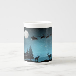 Tasse En Porcelaine Adorable Rindeer La Nuit