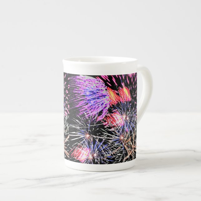 Tasse En Porcelaine Affichage Fireworks (Devant droit)
