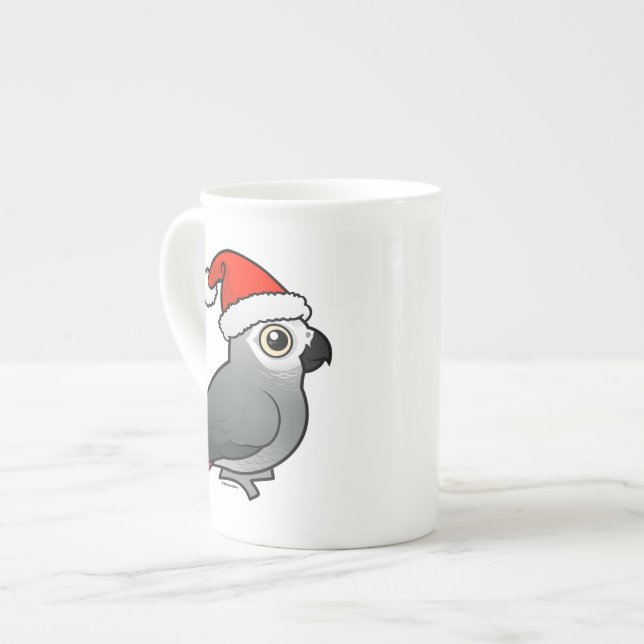 Tasse En Porcelaine African Grey Père Noël (Devant gauche)