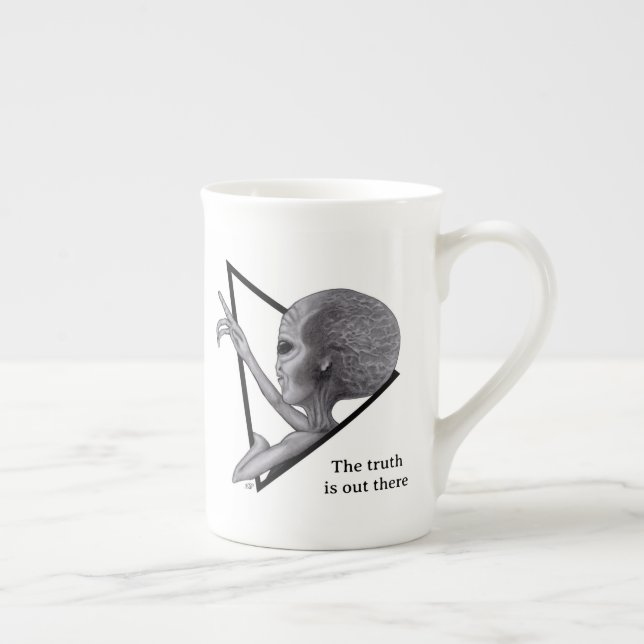 Tasse En Porcelaine Alien gris, la vérité est là (Droite)