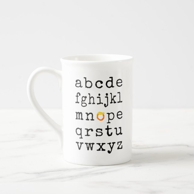 Tasse En Porcelaine Alphabet anti-Trump - Nope V (Gauche)