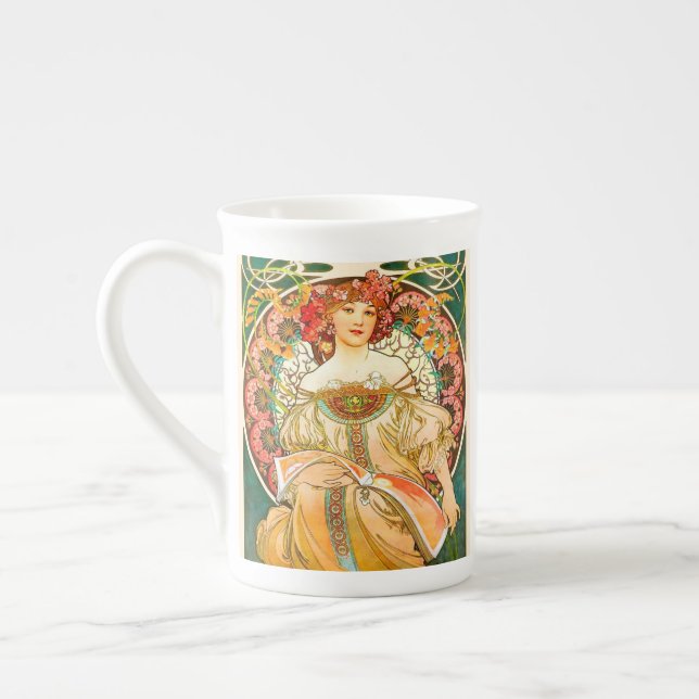 Tasse En Porcelaine Alphonse Mucha Art Nouveau Daydream (Gauche)