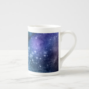 Tasse En Porcelaine Amateurs de Galaxie Ciel Bleu Étoilé Étincelles Bl