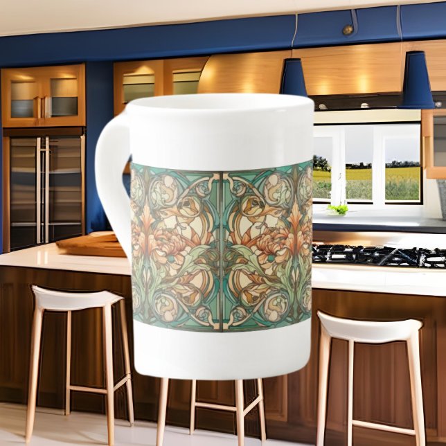 Tasse En Porcelaine Amateurs de motif Art Nouveau (Créateur téléchargé)