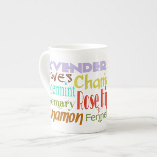 Tasse En Porcelaine Amateurs de thé Herbes naturelles et épices os Chi