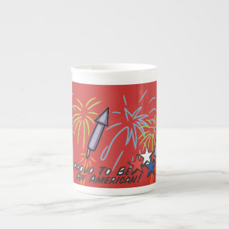 Tasse En Porcelaine Américain fier -