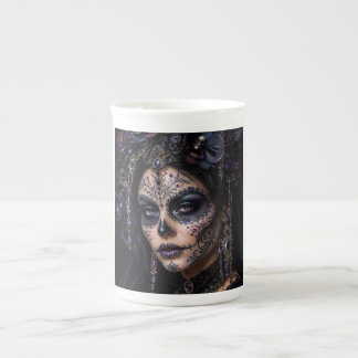 Tasse En Porcelaine Améthyste Orchidée Calavera – Crâne de Sucre Gothi