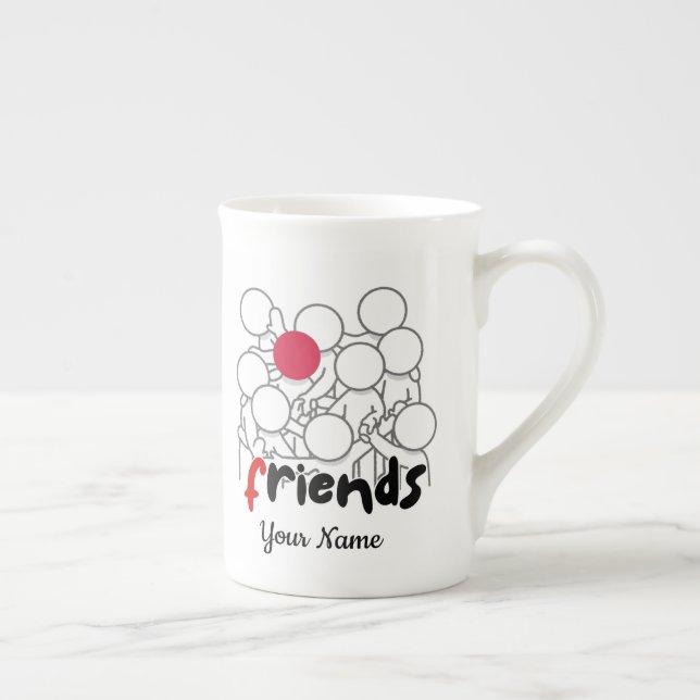 Tasse En Porcelaine Amis - F2509A (Droite)