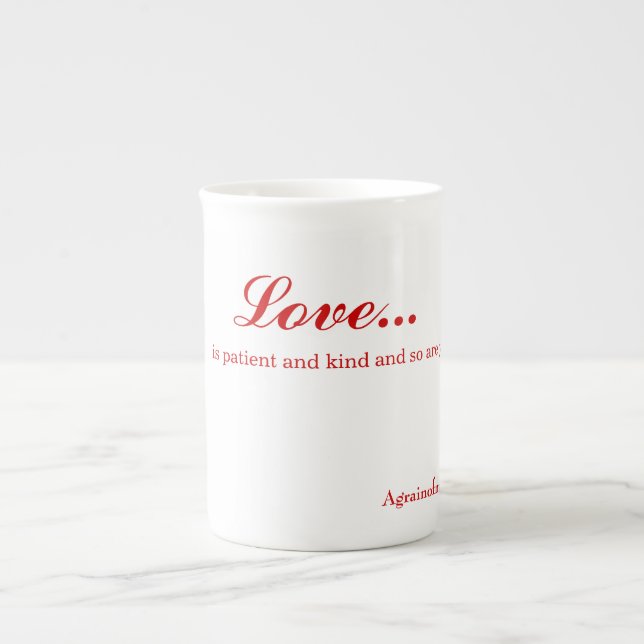 Tasse En Porcelaine Amour (Devant)