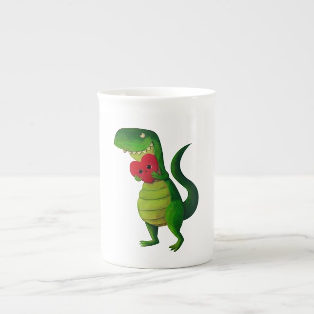 Tasse En Porcelaine Amour de dinosaure de RAWR (Devant)
