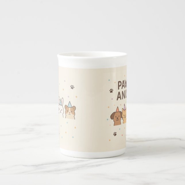 Tasse En Porcelaine Animal mâle mignon animal animal animal Anniversai (Devant)