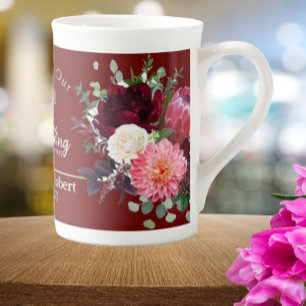 Tasse En Porcelaine Anniversaire Mariage personnalisé du 50e couple ro